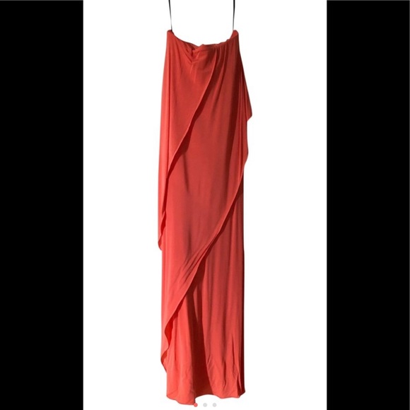 orange occasion dress